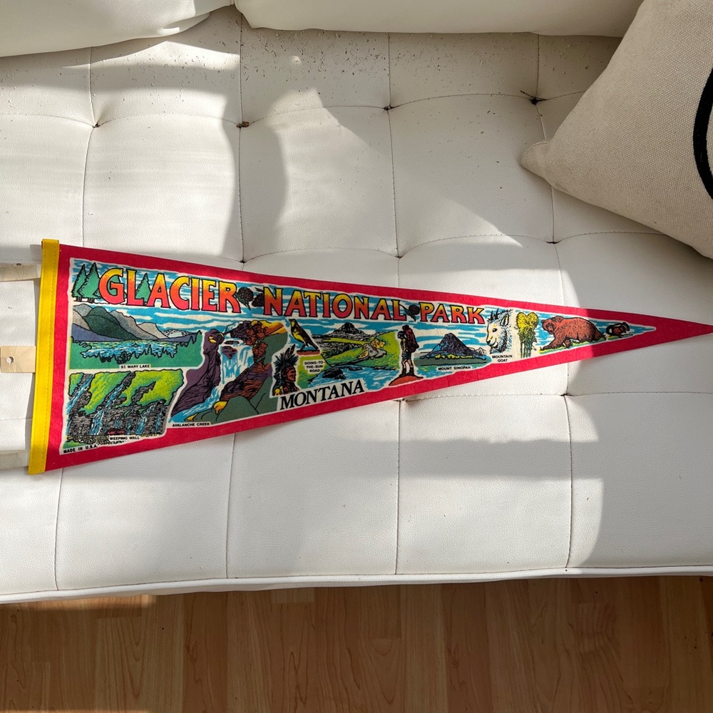 Vintage Glacier National Park pennant